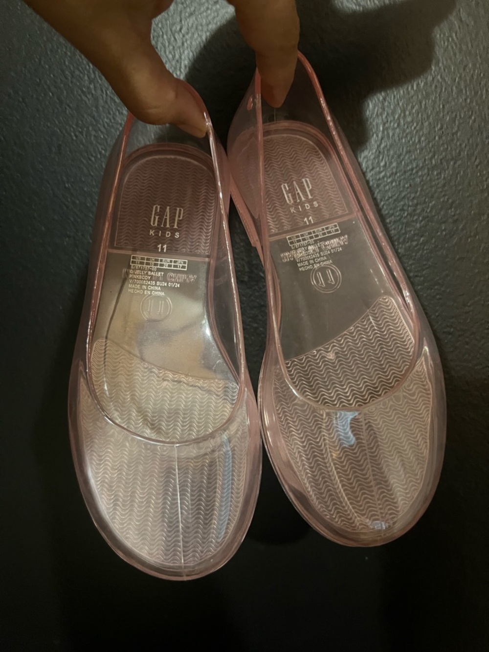 GAP Kids Translucent Pink Jelly Slingback Flats